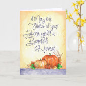 Overvloedige Oogst - Wenskaart Kaart (Gele Bloem)