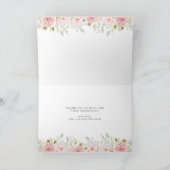 Overvloedige Rozen | Bloemen bruiloft wit dank u Bedankkaart (Binnen)