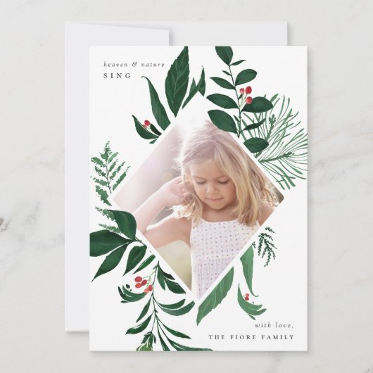 Overvloedige vakantiefotokaart | Bos Feestdagenkaart (Voorkant)
