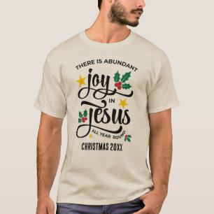Overvloedige vreugde in Jezus Christelijke Kerstmi T-shirt