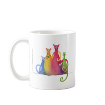 Overvloeiende familie van 5, Waterverf art Mok