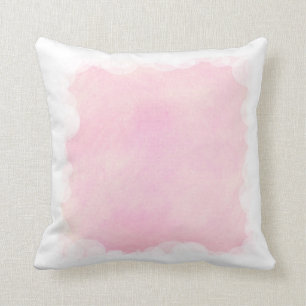 Overvloeiing van lichtroze, Cloud Border Pillow Kussen