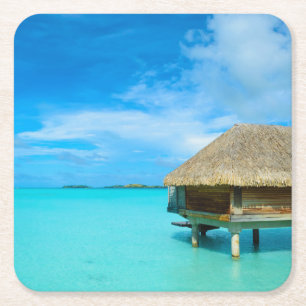 Overwater bungalow op het onderzetter Bora Bora