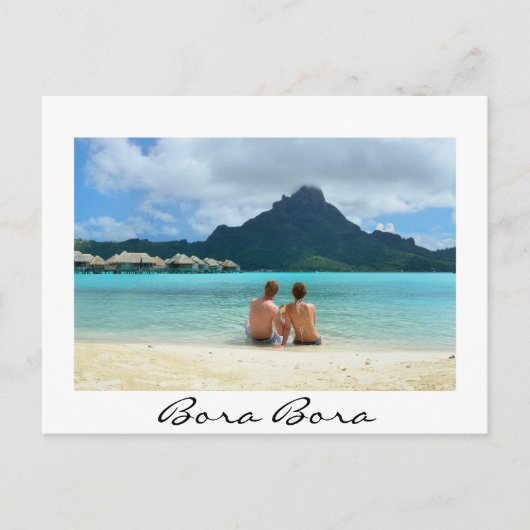 Overwaterresort op Bora Bora Briefkaart (Voorkant)