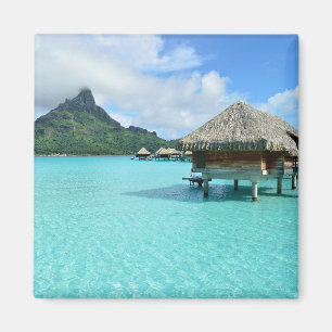 Overwaterresort op Bora Bora magnet Magneet