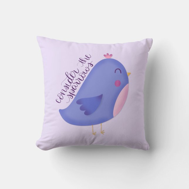 Overweeg de Sparrows Pillow Kussen (Voorkant)
