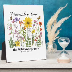 Overweeg hoe de wilde bloemen groeien - Lukas 12 Fotoplaat