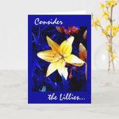 Overweeg Lillies Kaart (Gele Bloem)