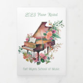 Overweging van Brown Baby Grand Piano Drieluik Programma (Cover)