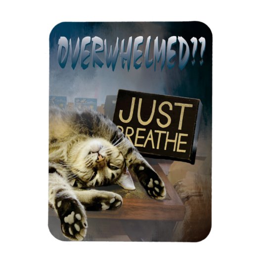 Overweldigd ...gewoon ademmagneet 23 magneet (Verticaal)