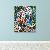 Overweldigend deel 2 - Abstracte kunst Canvas Afdruk (Insitu (Houten vloer))