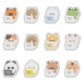 Overwerkte dieren sticker (Voorkant)