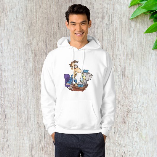 Overwerkte kantoormedewerker grappige vermoeide we hoodie