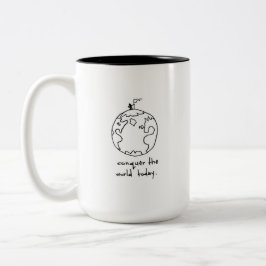 Overwin de Wereld Tweekleurige Koffiemok