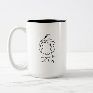 Overwin de Wereld Tweekleurige Koffiemok