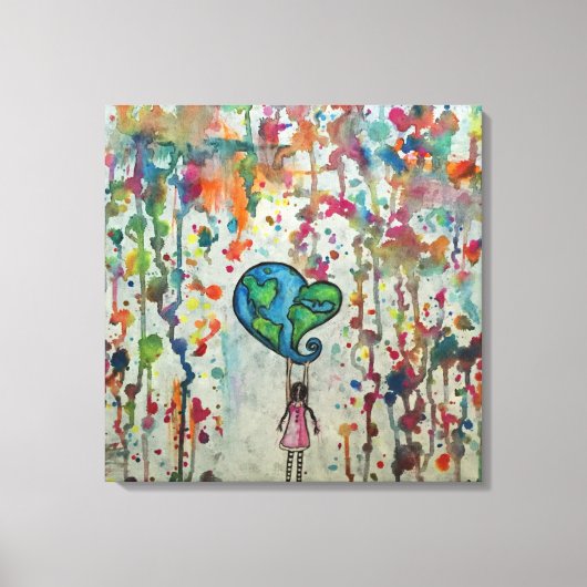 Overwinnen Chaos Liefde Abstract Canvas Print (Voorkant)