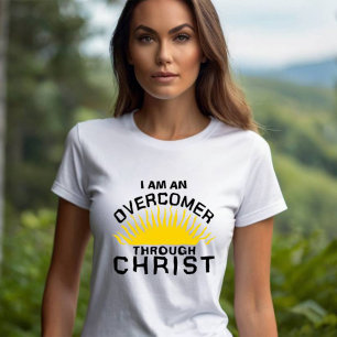 Overwinnen door Christus positieve bevestiging T-shirt