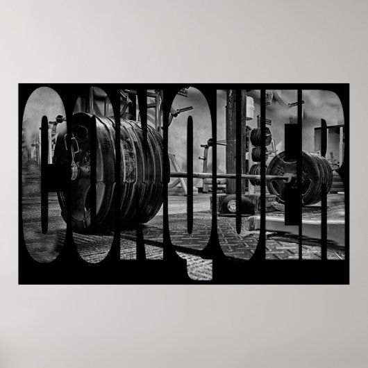 OVERWINNEN - Workout Motivatie Poster (Voorkant)