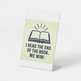 Overwinning in Christus Reclamebord Met Voetstuk