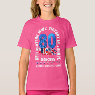 Overwinning in Europa 80ste Jubileum Matching Fami T-shirt