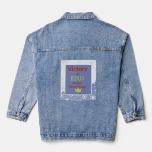 Overwinning in jezus denim jas denim jacket