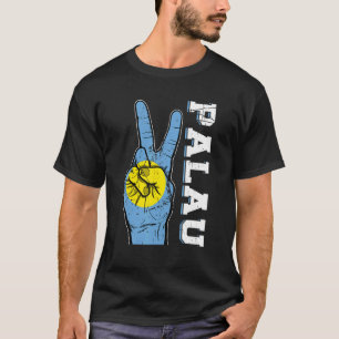 Overwinning in nood twee vingers Palau-vlag Patrio T-shirt