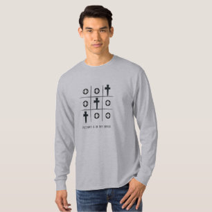 Overwinning is in de Cross Tic Tac Toe Christelijk T-shirt