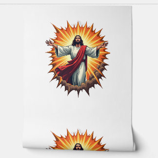 Overwinning Jezus Uitbarsting Vintage Gravure Shir Behang