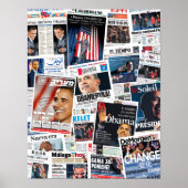 Overwinning Obama rond het Poster van de wereld (Voorkant)