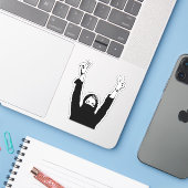 Overwinning Sticker (Laptop met iPhone)