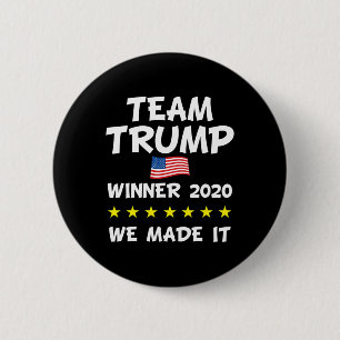 Overwinning Trump President Verkiezing Viering  Ronde Button 5,7 Cm