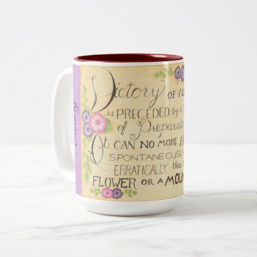 Overwinning van alle soorten JamesAllen (Lila) Mok (Voorkant links)