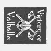 Overwinning voor Valhalla - Helm en Ax Fleece Deken (Voorkant (Horizontaal))