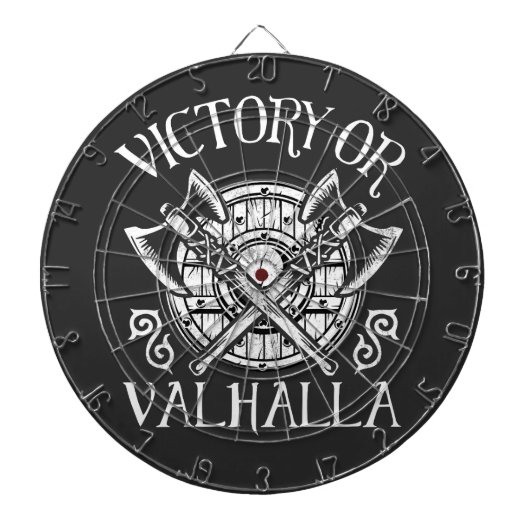 Overwinning voor Valhalla - Schild en bijl Dartbord (Voorkant)