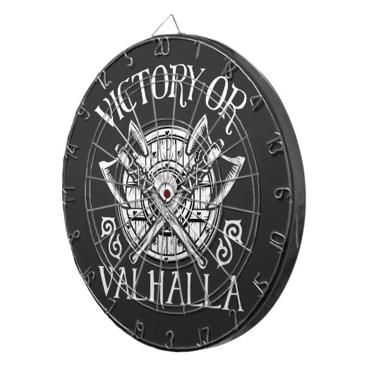 Overwinning voor Valhalla - Schild en bijl Dartbord (Voorkant Rechts)