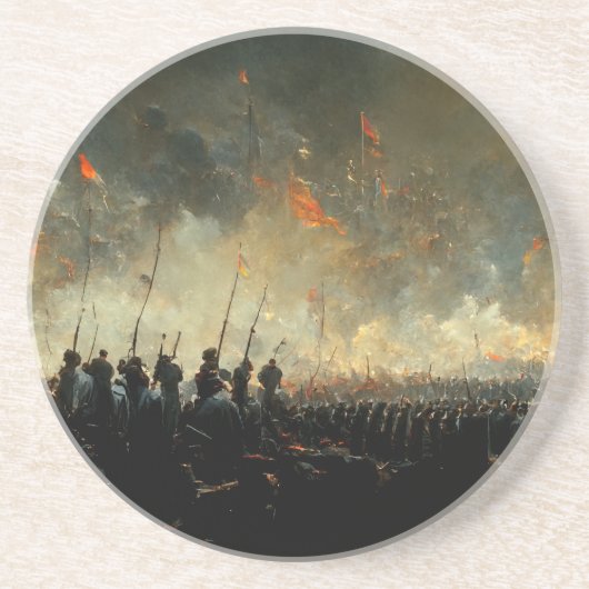 Overwinning Zandsteen Onderzetter (Voorkant)