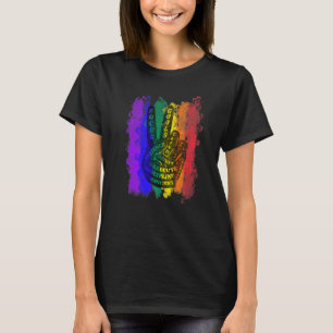 Overwinnings teken vredessymbool Boomknuffelaar Hi T-shirt