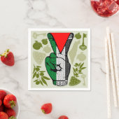 Overwinningsbord Handweerstand Rode driehoek symbo Servet (Insitu)