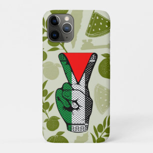 Overwinningshand weerstands rode driehoek symbool iPhone 11 pro hoesje