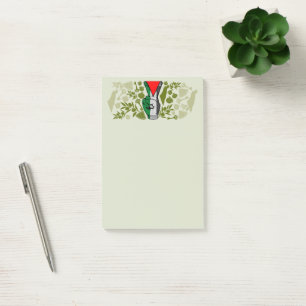 Overwinningshand weerstands rode driehoek symbool post-it® notes