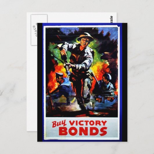 Overwinningsobligaties kopen briefkaart (Voorkant / Achterkant)