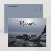 Overwinteren bij Lake Superior Minnesota Briefkaart (Voorkant / Achterkant)