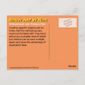 Overwoekerd en vergeten briefkaart (Achterkant)