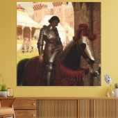 "Overwonnen" door Edmund Blair Leighton Canvas Afdruk (Insitu (Woonkamer))