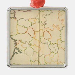 Overzicht Franse deelsectoren Metalen Ornament