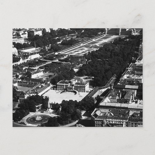Overzicht Oostenrijk Wenen Belvedere Park Briefkaart (Voorkant)