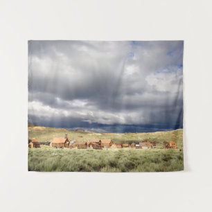 Overzicht van Bodie Ghost Town Stormy Wandkleed