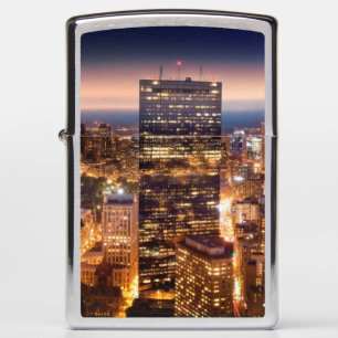 Overzicht van Boston 's nachts