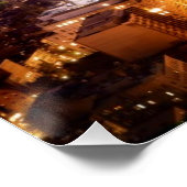 Overzicht van Boston 's nachts Perfect Poster (Hoek)