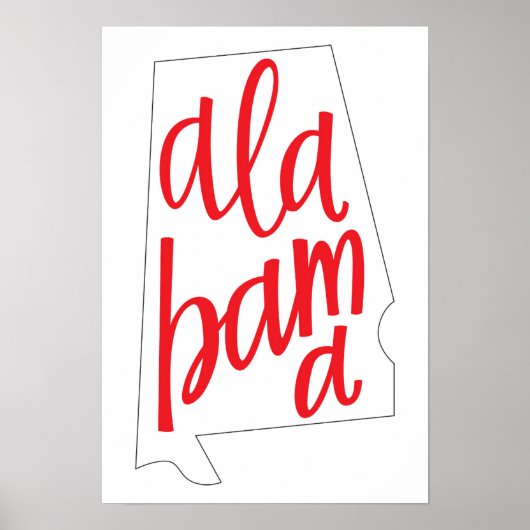 Overzicht van de staat Alabama (Voorkant)